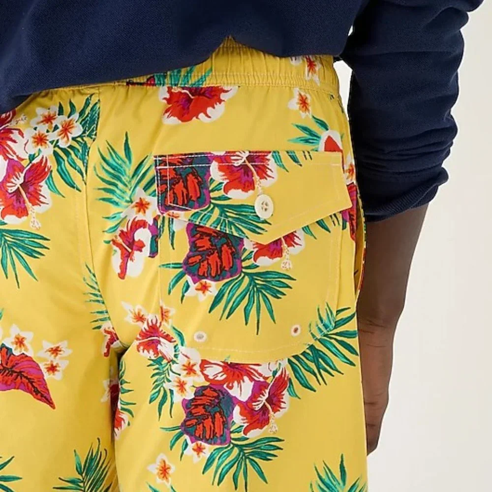 J. Crew Stretch Swim Trunk in floral print XL